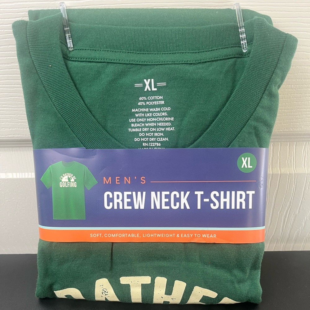 Green Golfing Crew Neck T-Shirt